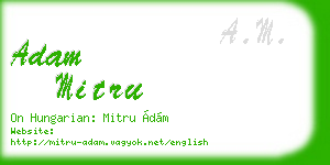 adam mitru business card